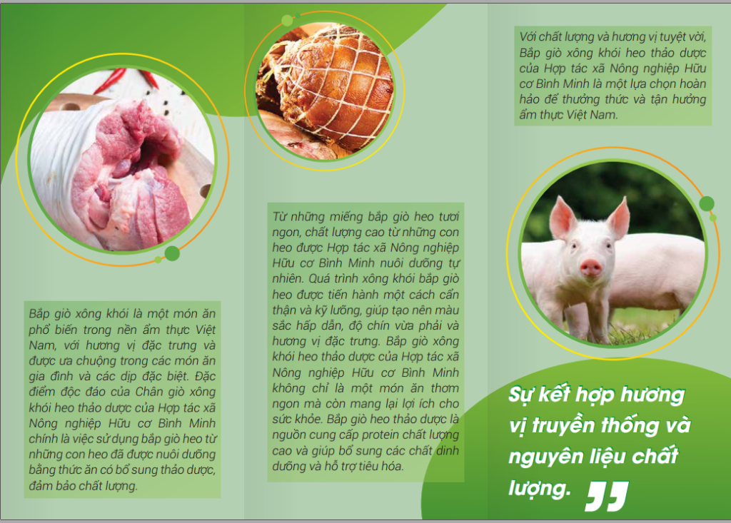 BẮP GIÒ XÔNG KHÓI HEO THẢO DƯỢC BÌNH MINH (sản phẩm xã Hiệp Hòa) - Hình ảnh 4