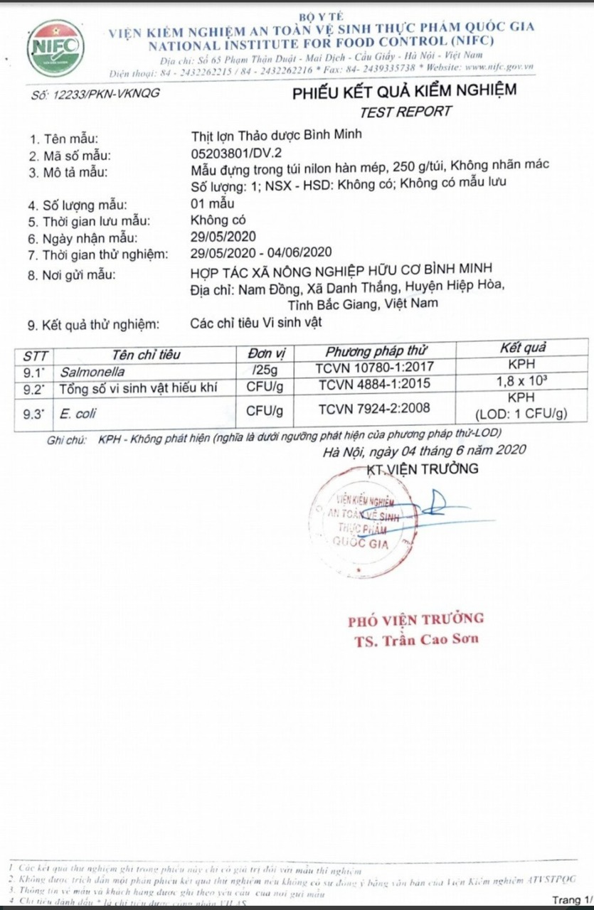 Thịt lợn thảo dược Bình Minh (sản phẩm của xã Hiệp Hòa) - Hình ảnh 4