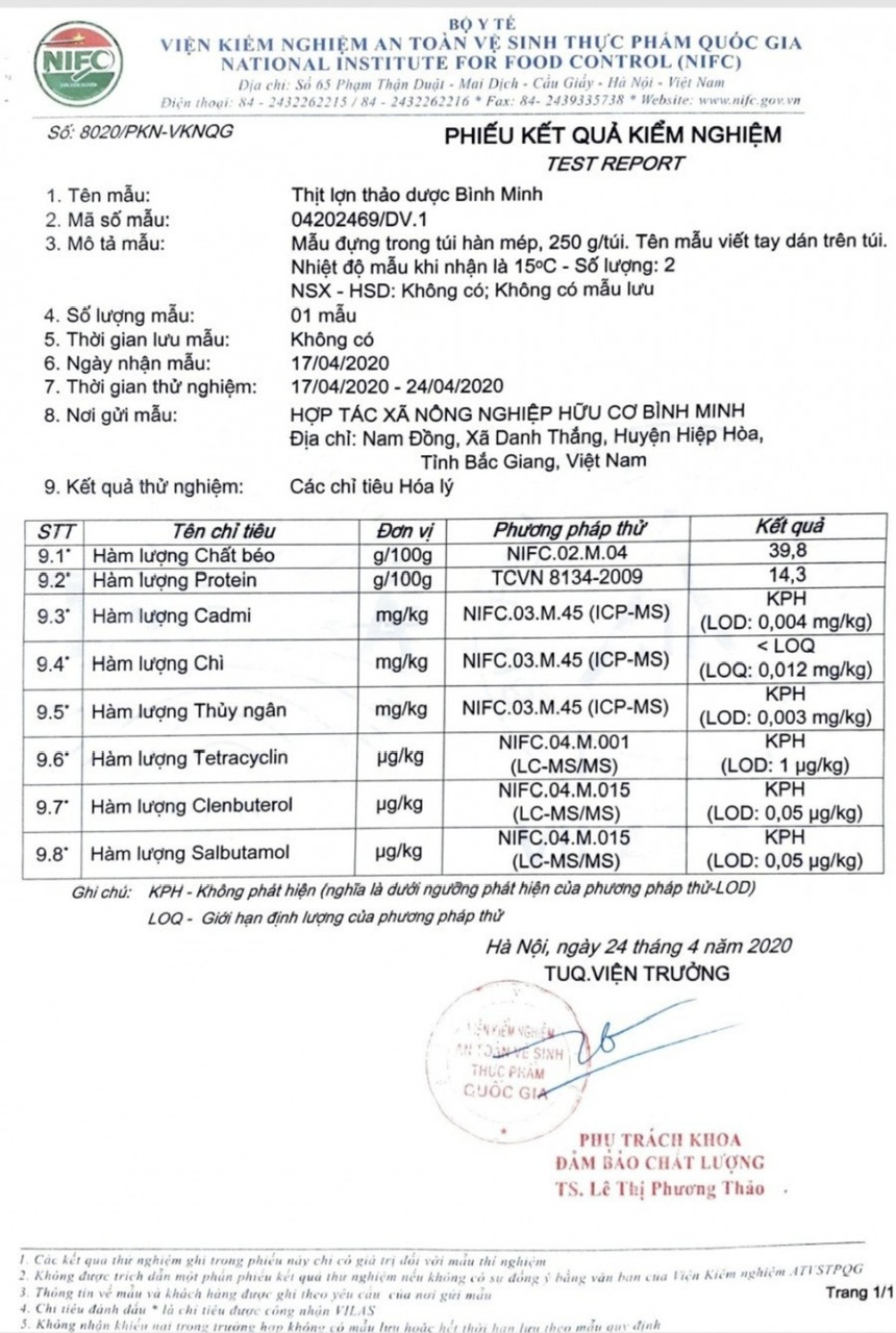 Thịt lợn thảo dược Bình Minh (sản phẩm của xã Hiệp Hòa) - Hình ảnh 3